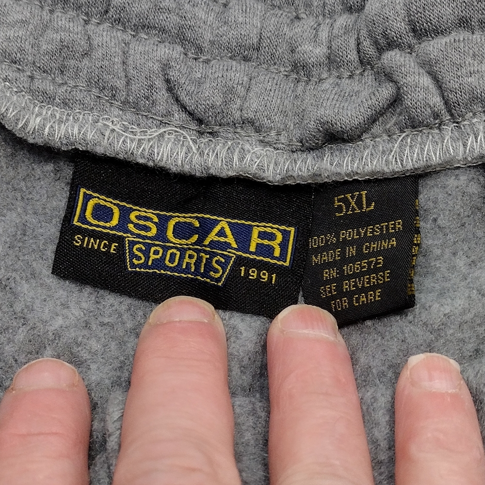 Oscar Sports Big & Tall Heather Gray Fleece Lined Jogging Pants - Picture 13 of 15